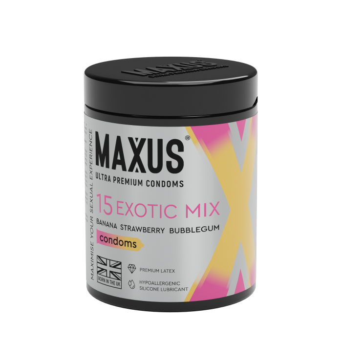 Презервативы "Maxus Exotic Mix" цветные и ароматизированные, 15шт 